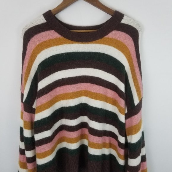 Madewell Payton Striped Oversized Alpaca Sweater - Picture 5 of 12